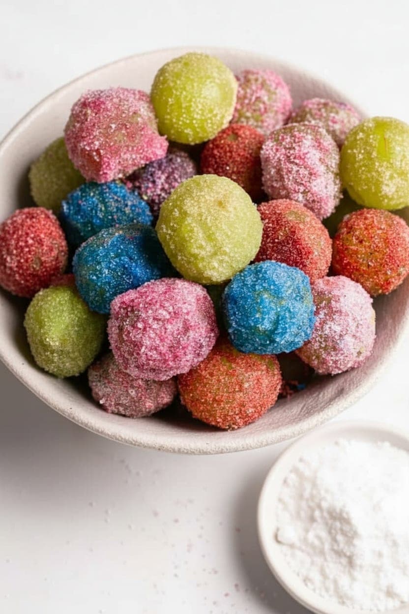 Healthy Sour Candy Frozen Grapes