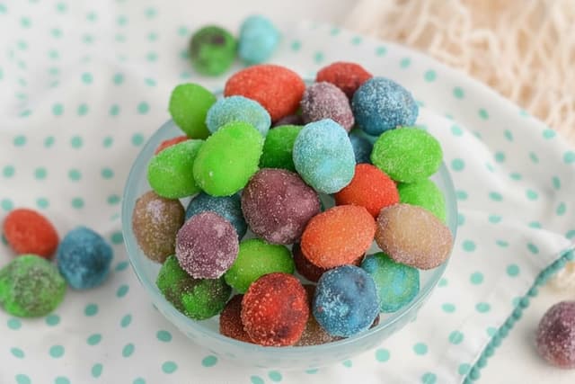 jello grapes recipe tiktok recipe card - rainbow candy coated grapes