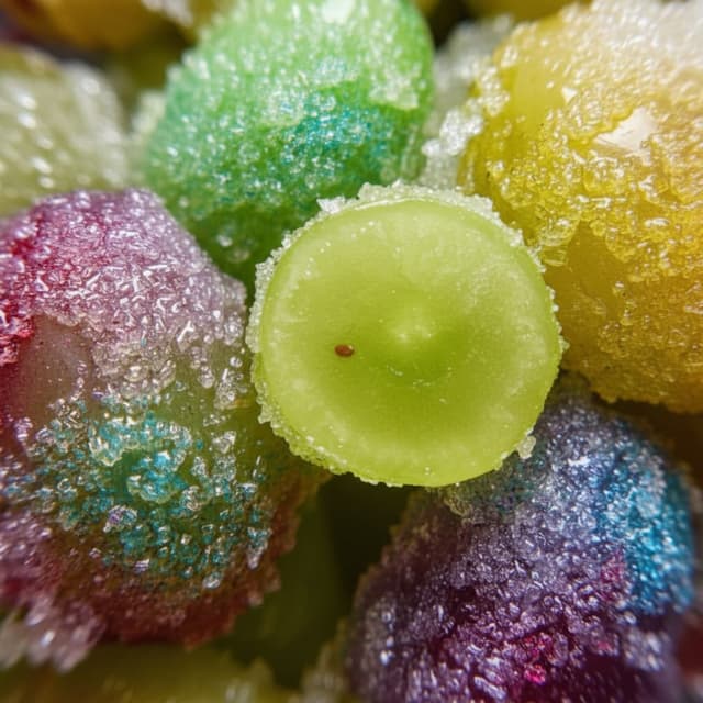 TikTok Jell-O sour patch grapes recipe card