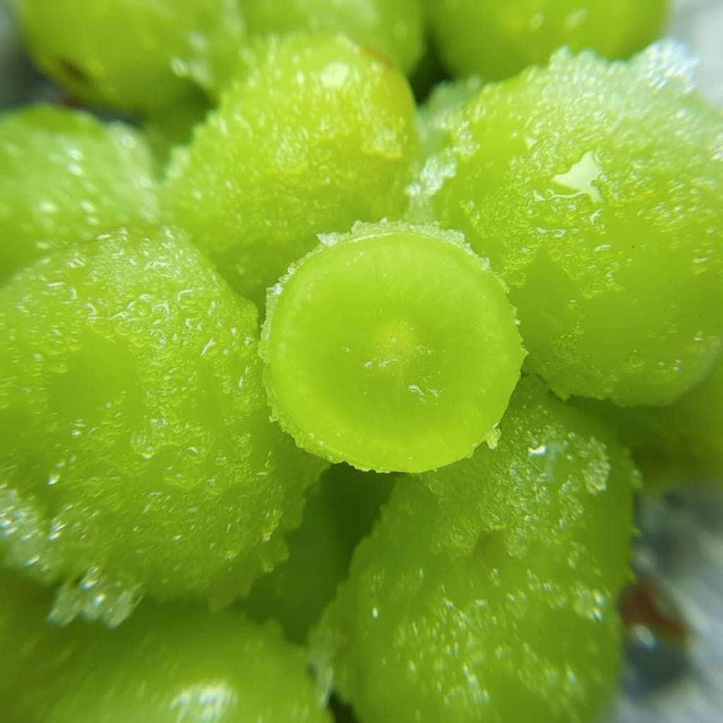 green seedless grapes being patted dry on paper towels